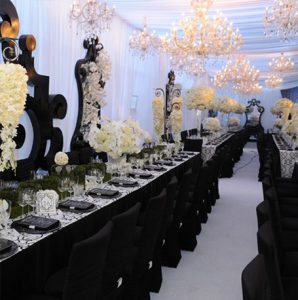 Inspiration til brylluppet. Dekoration, farvetema og uplights